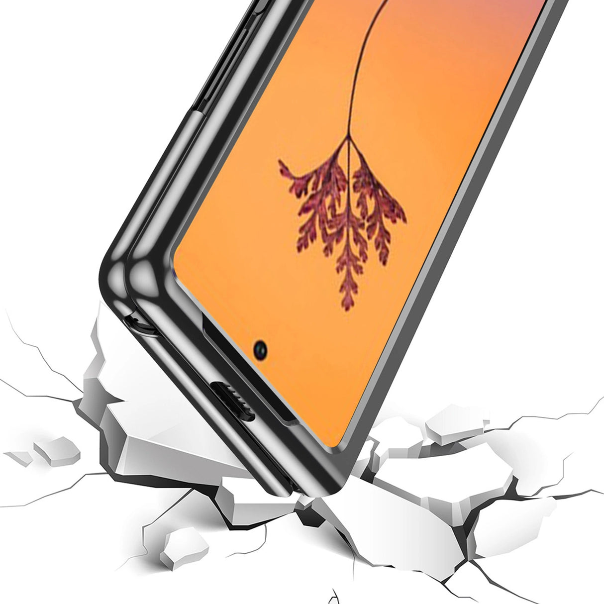 Hylde til Samsung Galaxy Z Fold 4 med blå metalramme