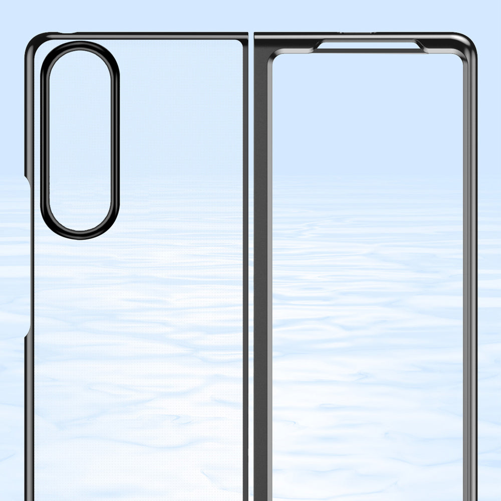 Hylde til Samsung Galaxy Z Fold 4 med blå metalramme