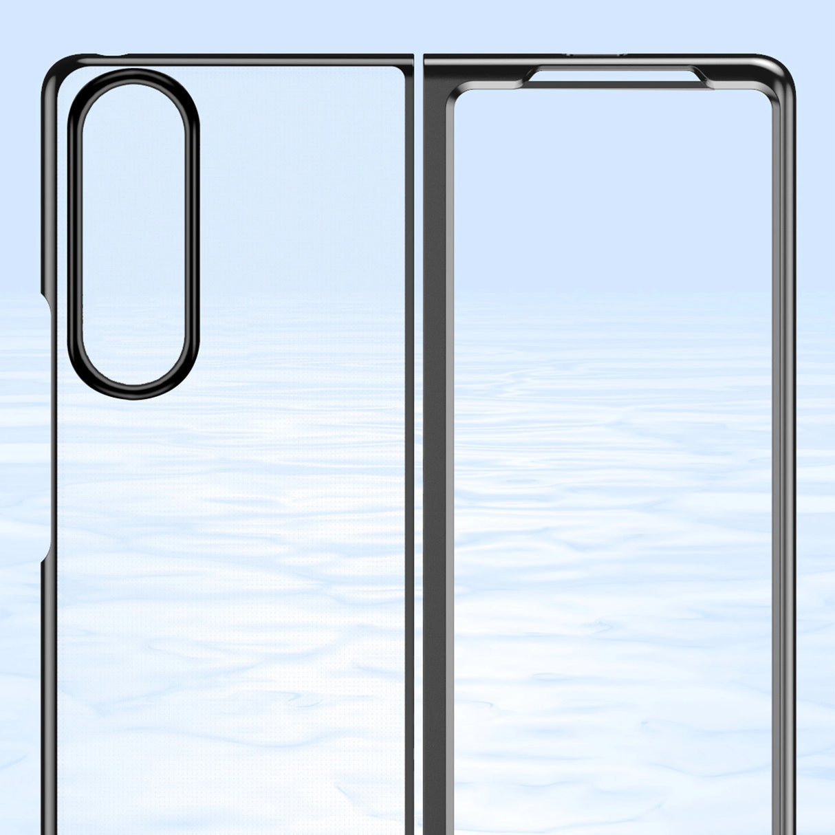 Hylde til Samsung Galaxy Z Fold 4 med blå metalramme