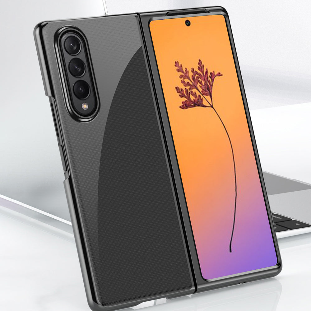 Hylde til Samsung Galaxy Z Fold 4 med blå metalramme