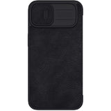 Nillkin Qin Leather Pro Case iPhone 14 Plus Camera Cover Holster Cover Flip Case Black