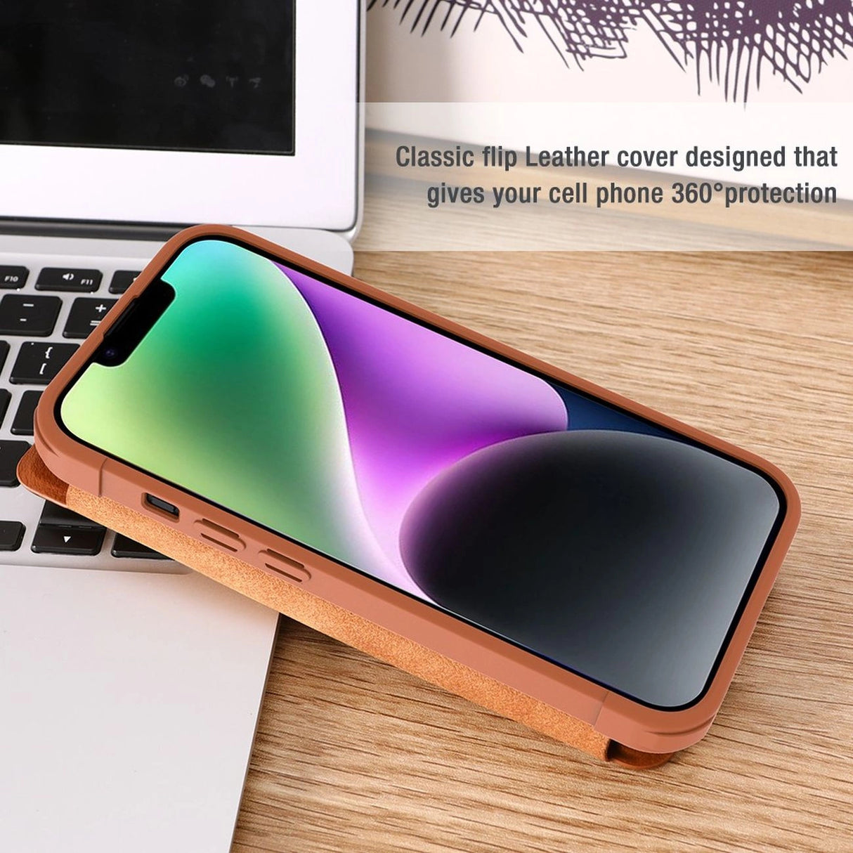 Nillkin Qin Leather Pro Case iPhone 14 Plus Camera Cover Holster Cover Flip Case Blue