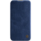 Nillkin Qin Leather Pro Case iPhone 14 Plus Camera Cover Holster Cover Flip Case Blue