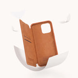 Nillkin Qin Leather Pro Case iPhone 14 Pro Max Camera Cover Holster Cover Flip Case Brown