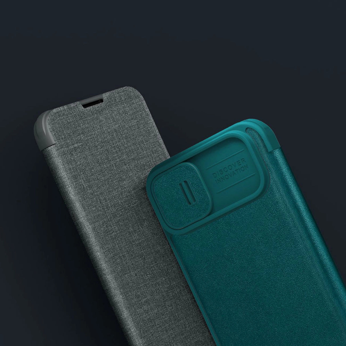 Nillkin Qin Leather Pro Case iPhone 14 Plus Camera Cover Holster Cover Flip Case Grøn