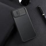 Nillkin Qin Leather Pro Case iPhone 14 Plus Camera Cover Holster Cover Flip Case Grøn