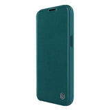 Nillkin Qin Leather Pro Case iPhone 14 Plus Camera Cover Holster Cover Flip Case Grøn
