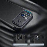 Nillkin Qin Cloth Pro Case Case for iPhone 14 Plus Kamera Cover Holster Cover Flip Case Blå
