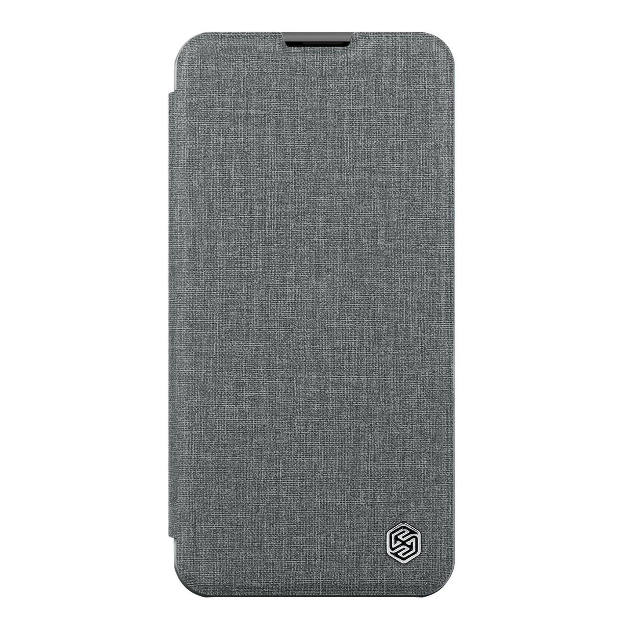 Nillkin Qin Cloth Pro Case Case til iPhone 14 Plus Kamera Cover Holster Cover Flip Case Grå
