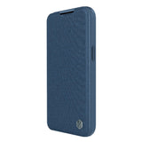 Nillkin Qin Cloth Pro Case Case for iPhone 14 Pro Max Kamera Cover Holster Cover Flip Case Blå
