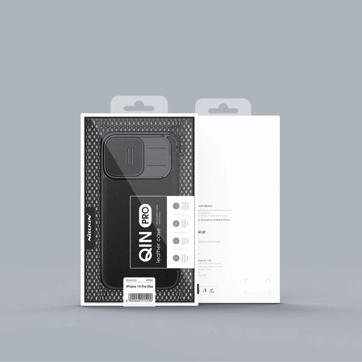 Nillkin Qin Cloth Pro Case Case for iPhone 14 Pro Max Kamera Cover Holster Cover Flip Case Blå