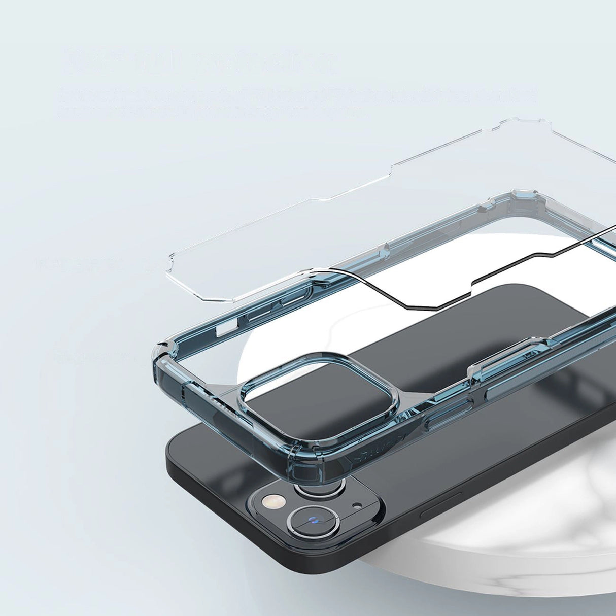 Nillkin Nature Pro iPhone 14 Plus-hylster, pansret cover, gennemsigtigt cover