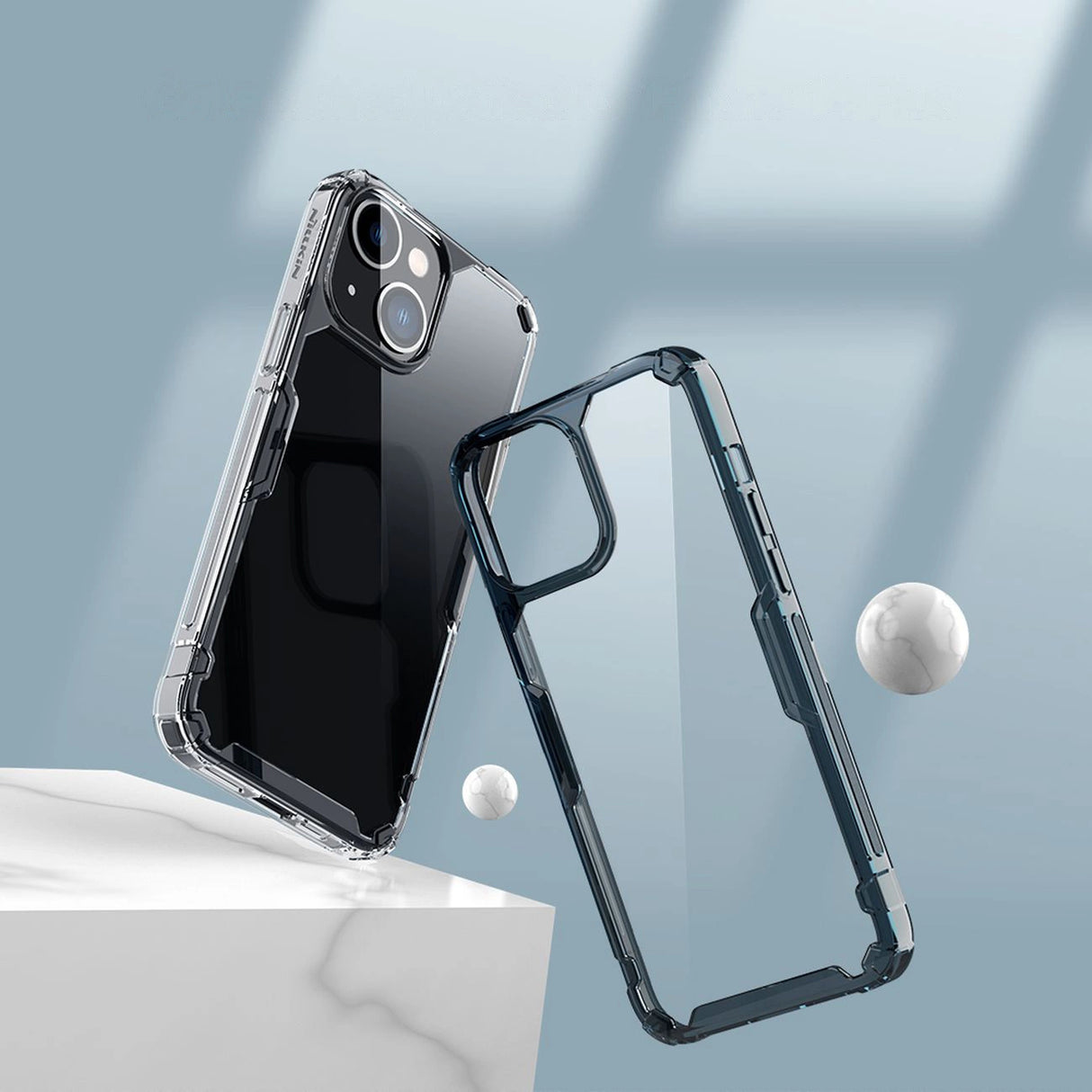 Nillkin Nature Pro iPhone 14 Plus-hylster, pansret cover, gennemsigtigt cover