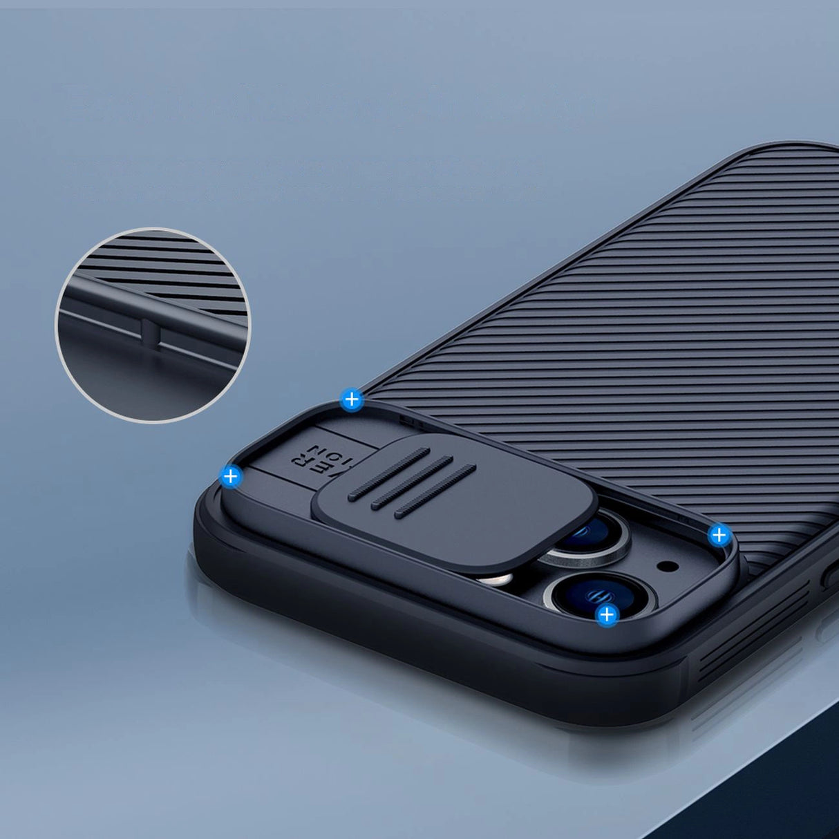 Nillkin CamShield Pro Magnetisk Case iPhone 14 Plus Cover Camera Protector Blue (med MagSafe)