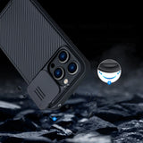 Nillkin CamShield Pro Magnetic Case iPhone 14 Pro Max Cover Camera Protector Blue (med MagSafe)