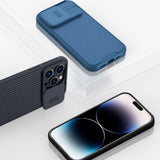 Nillkin CamShield Pro Magnetic Case iPhone 14 Pro Max Cover Camera Protector Blue (med MagSafe)