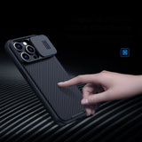 Nillkin CamShield Pro Magnetic Case iPhone 14 Pro Max Cover Camera Protector Blue (med MagSafe)