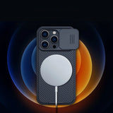 Nillkin CamShield Pro Magnetic Case iPhone 14 Pro Max Cover Camera Protector Blue (med MagSafe)