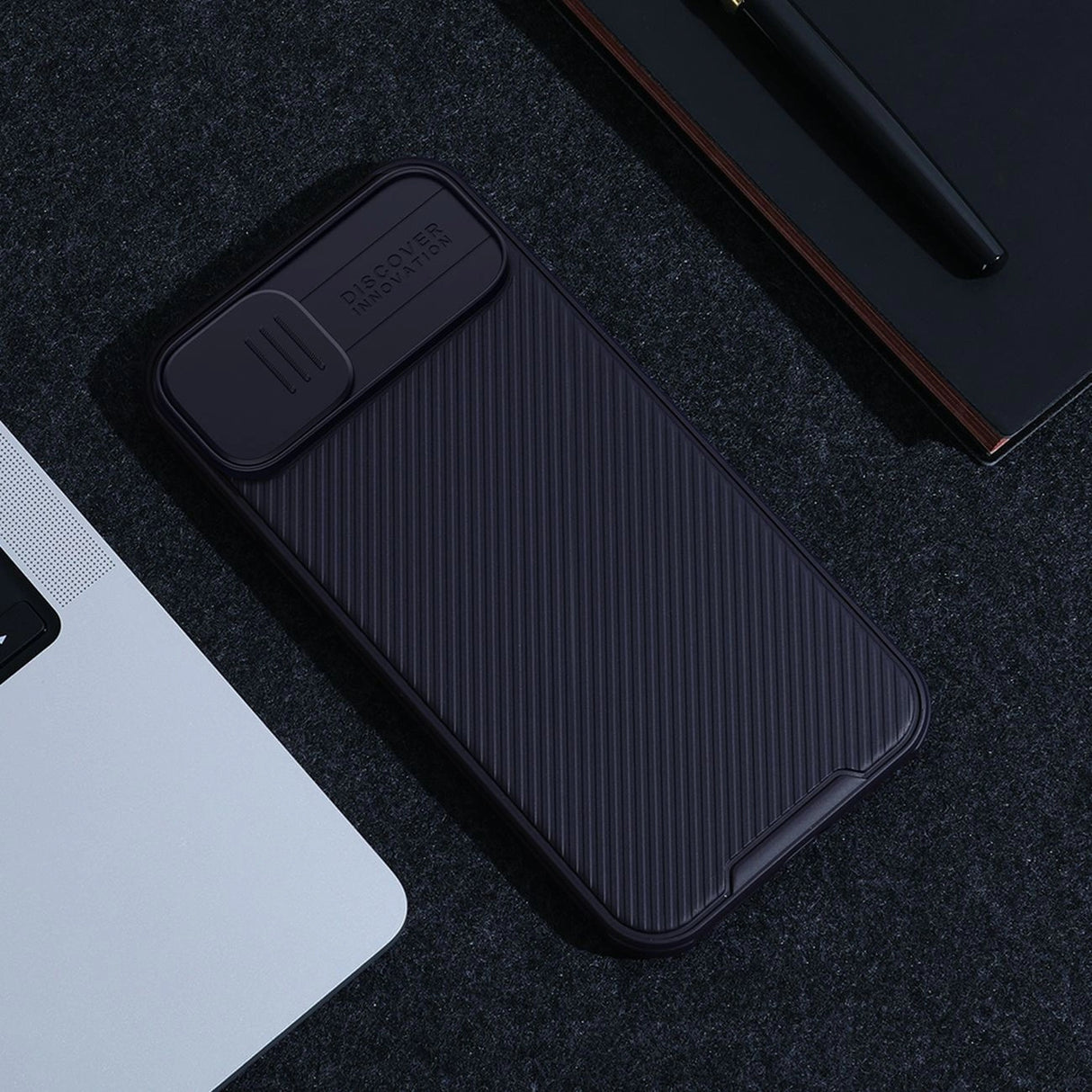 Nillkin CamShield Pro Case iPhone 14 Plus Armor Cover Camera Protector Sort