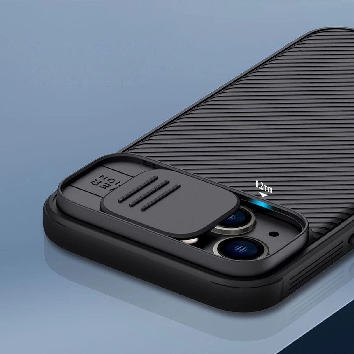 Nillkin CamShield Pro Case iPhone 14 Plus Armor Cover Camera Protector Sort