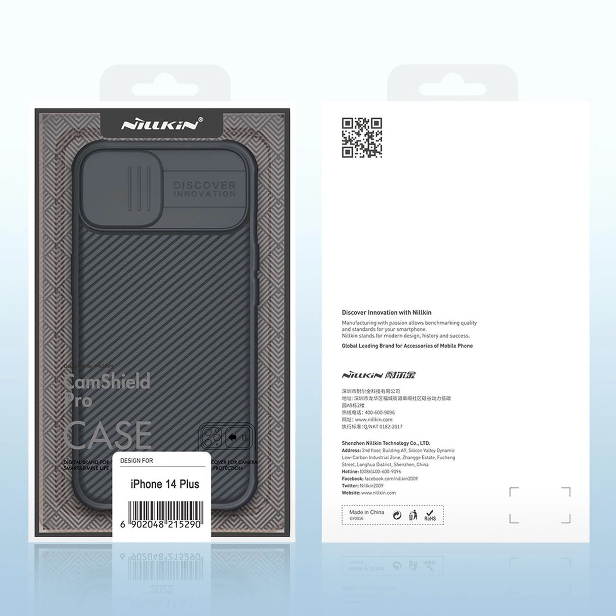 Nillkin CamShield Pro Case iPhone 14 Plus Armored Cover Camera Protector Blå