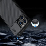Nillkin CamShield Pro Case iPhone 14 Pro Max Armored Cover Camera Protector Blå