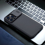 Nillkin CamShield Pro Case iPhone 14 Pro Max Armored Cover Camera Protector Blå