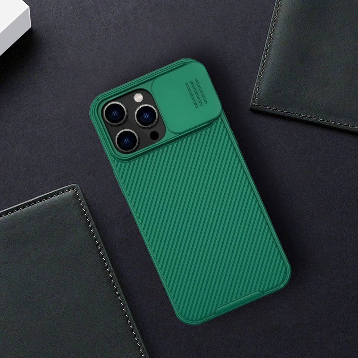 Nillkin CamShield Pro Case iPhone 14 Pro Max Armored Cover Camera Protector Blå
