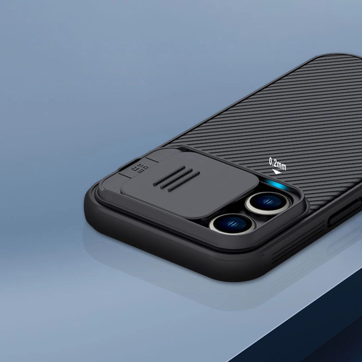 Nillkin CamShield Pro Case iPhone 14 Pro Max Armored Cover Camera Protector Blå