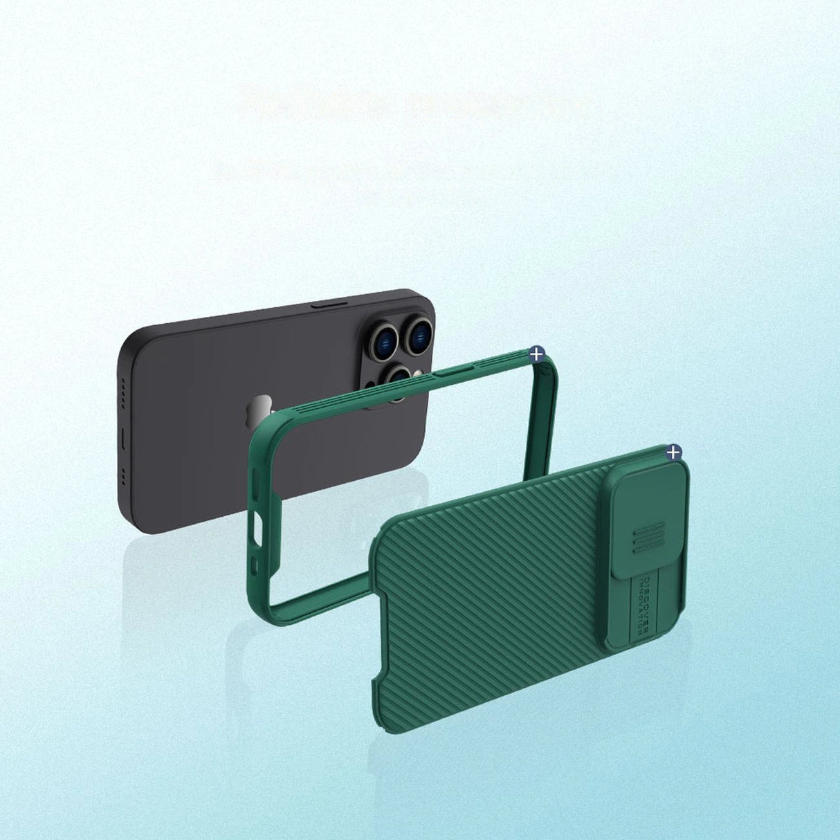 Nillkin CamShield Pro Case iPhone 14 Pro Max Armored Cover Camera Protector Blå
