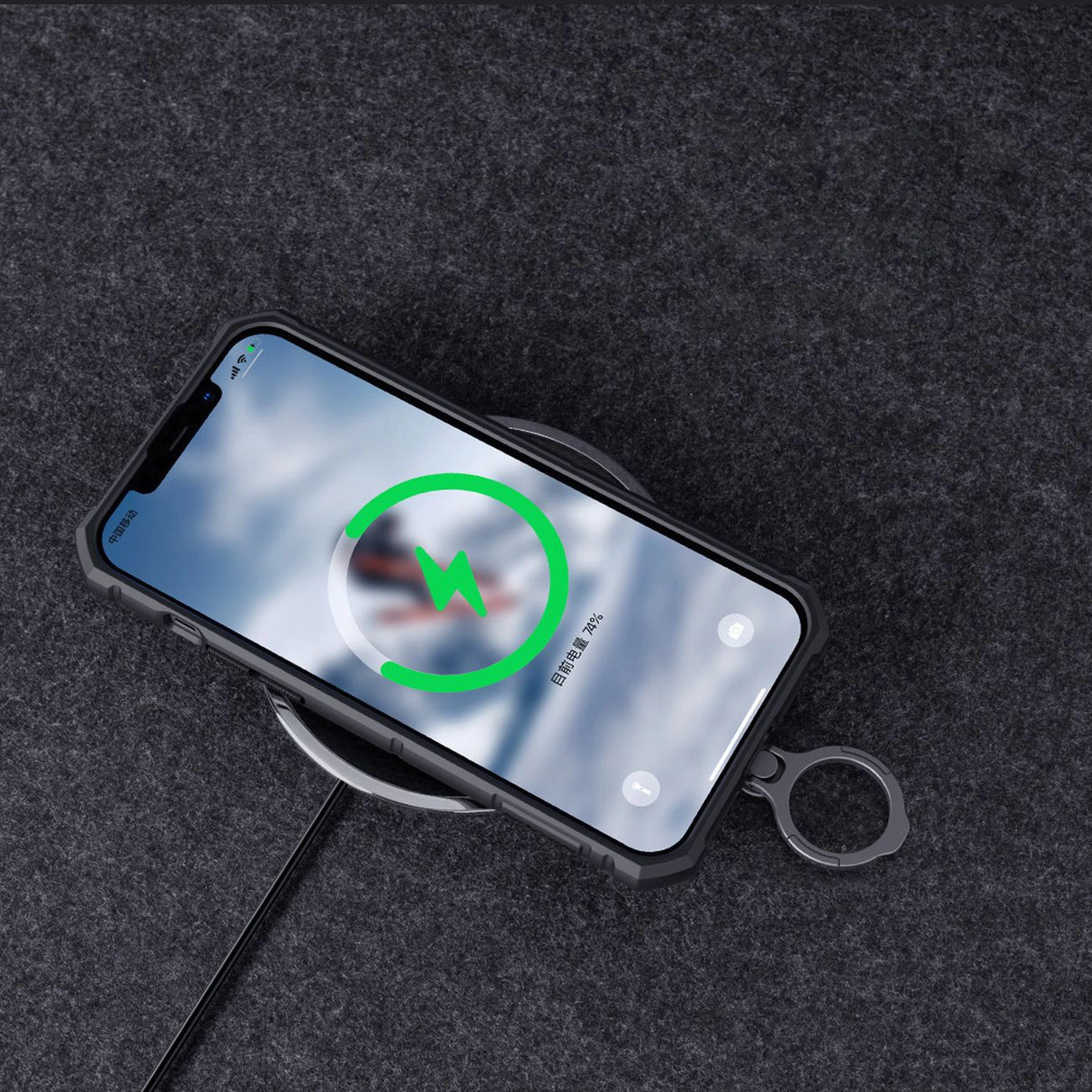 Nillkin CamShield Armor Pro Case iPhone 14 Plus pansret cover med kamera cover ring stativ blå