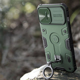Nillkin CamShield Armor Pro Magnetic Case iPhone 14 Plus MagSafe pansret cover stand ring sort