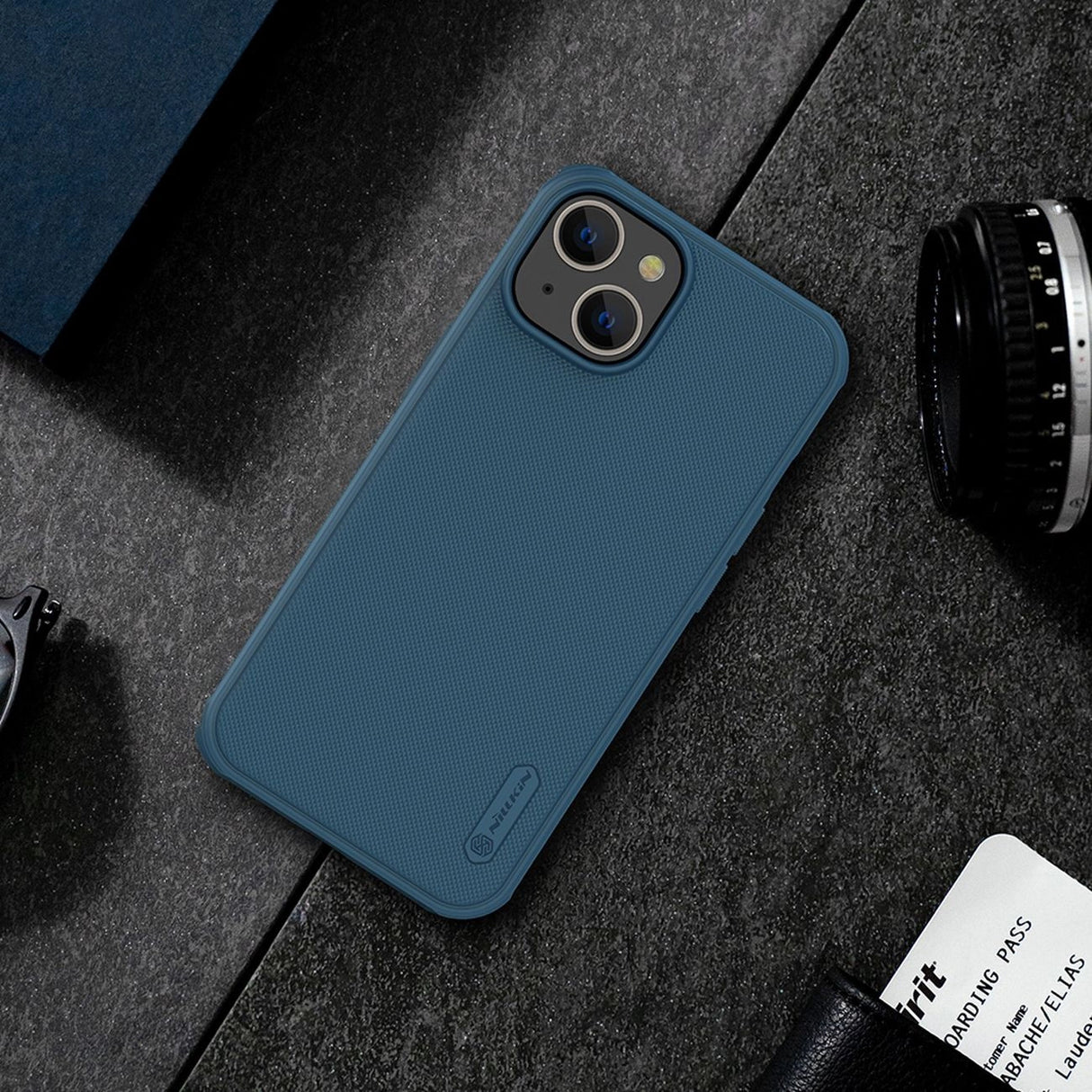 Nillkin Super Frosted Shield Pro-hylster til iPhone 14 Plus bagdæk grøn