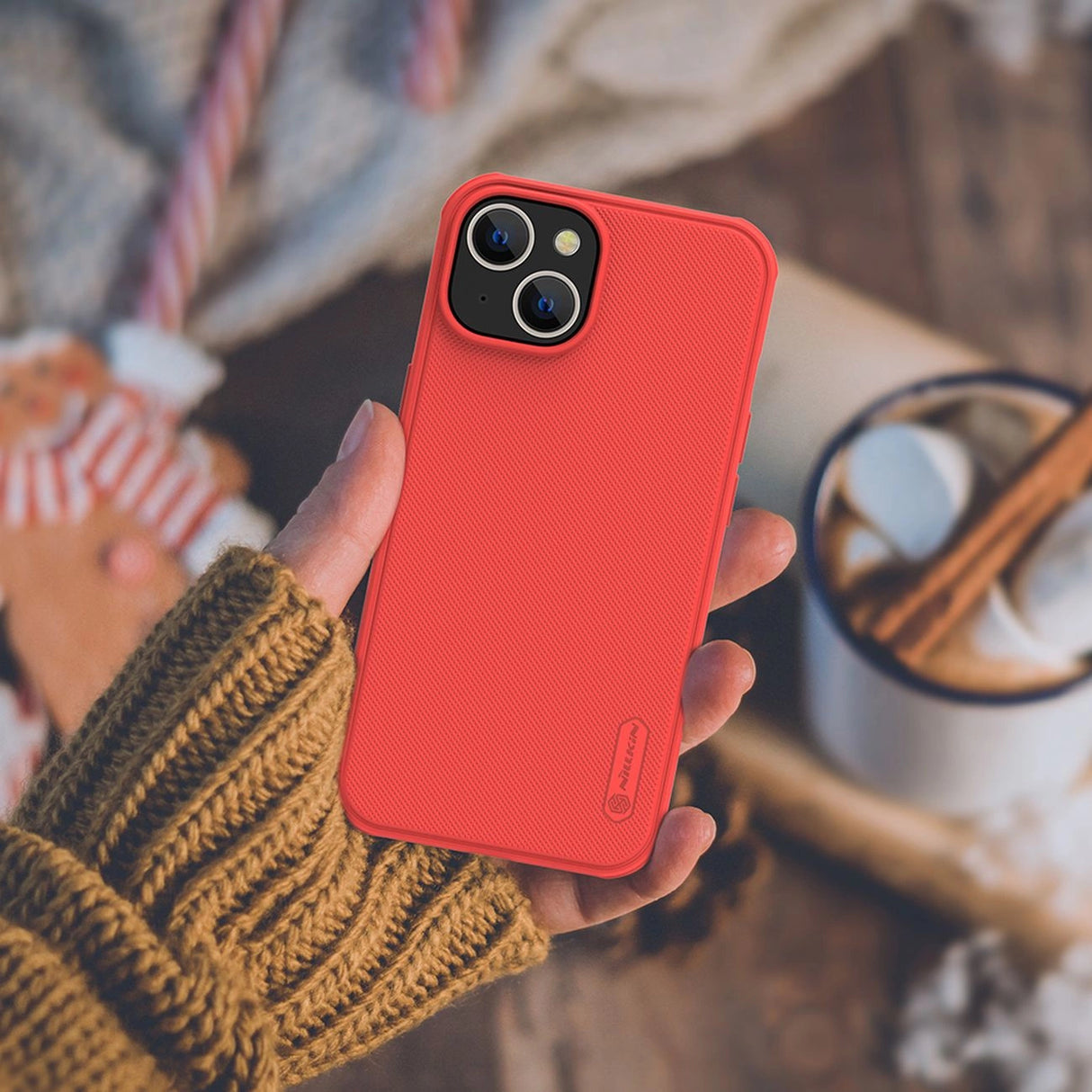 Nillkin Super Frosted Shield Pro-hylster til iPhone 14 Plus bagdæk grøn