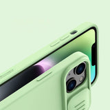 Nillkin CamShield Magnetisk Silicone Case iPhone 14 Plus Magnetisk MagSafe Cover med Kamera Beskytter Grøn