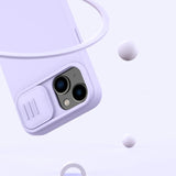 Nillkin CamShield Magnetisk Silicone Case iPhone 14 Plus Magnetisk MagSafe Cover med Kamera Beskytter Grøn