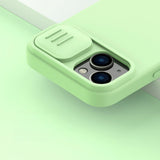 Nillkin CamShield Magnetisk Silicone Case iPhone 14 Plus Magnetisk MagSafe Cover med Kamera Beskytter Grøn