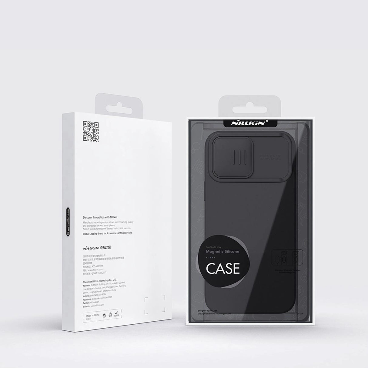Nillkin CamShield Magnetisk Silicone Case iPhone 14 Pro Max Magnetisk MagSafe Cover med Kamera Beskytter Blå