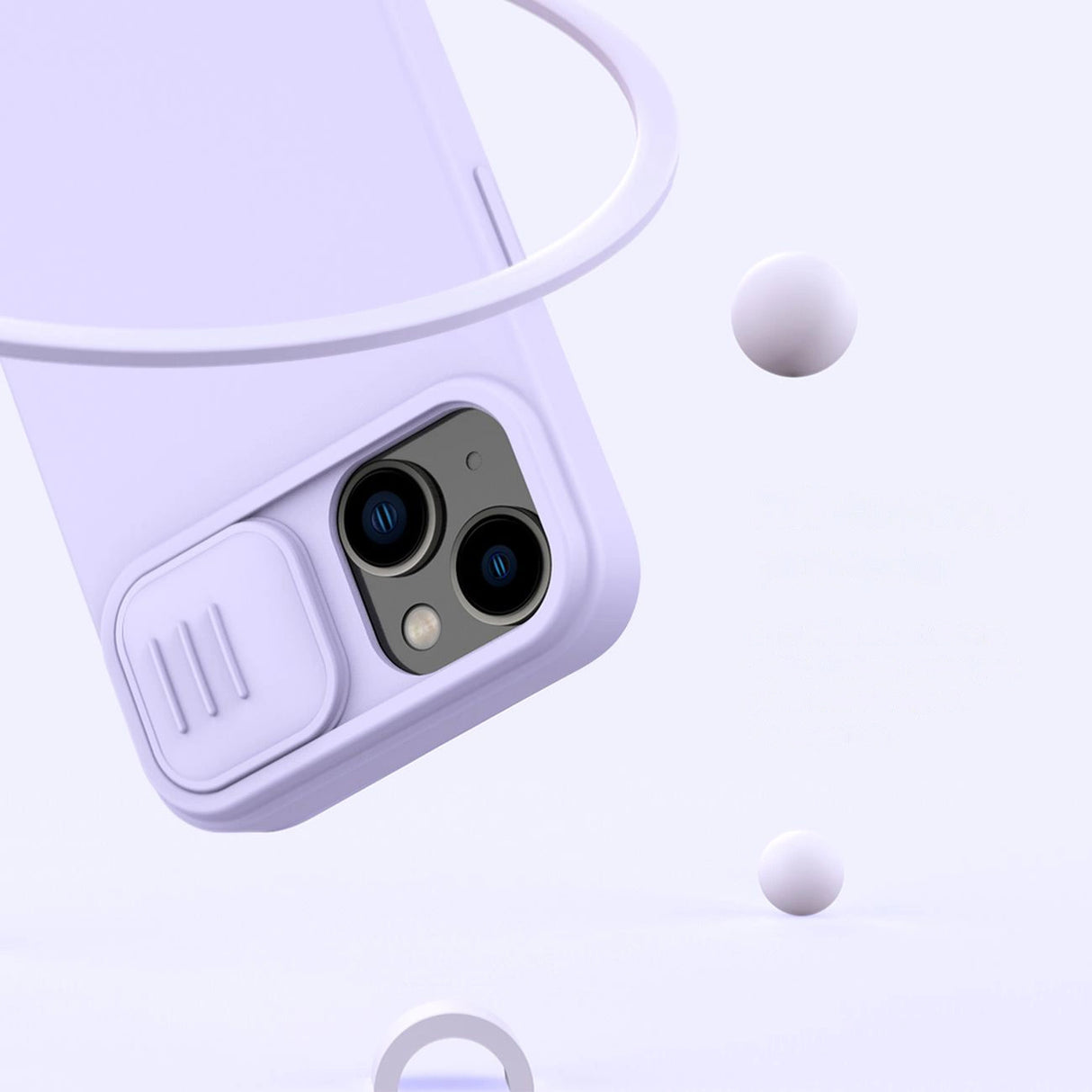 Nillkin CamShield Silky Silicone Case iPhone 14 Case med kamera beskytter sort