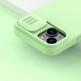 Nillkin CamShield Silky Silicone Case iPhone 14 Case med kamera beskytter sort