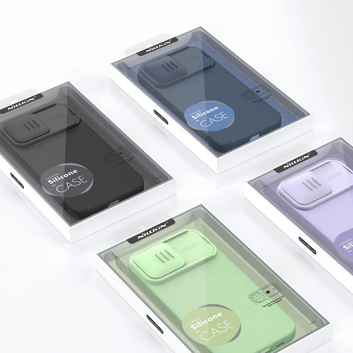 Nillkin CamShield Silky Silicone Case iPhone 14 Pro case med kamera cover grøn
