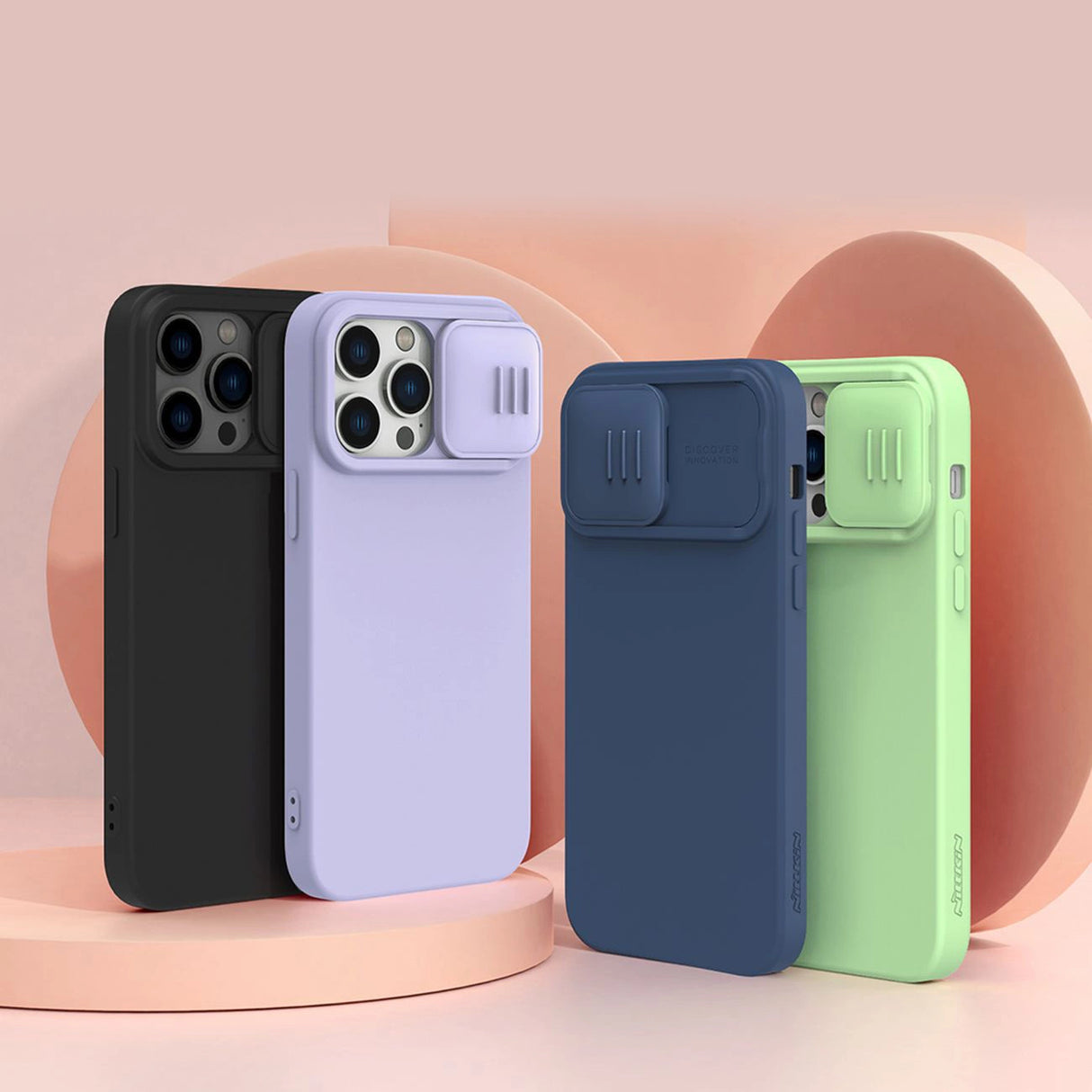 Nillkin CamShield Silky Silicone Case iPhone 14 Pro case med kamera cover grøn