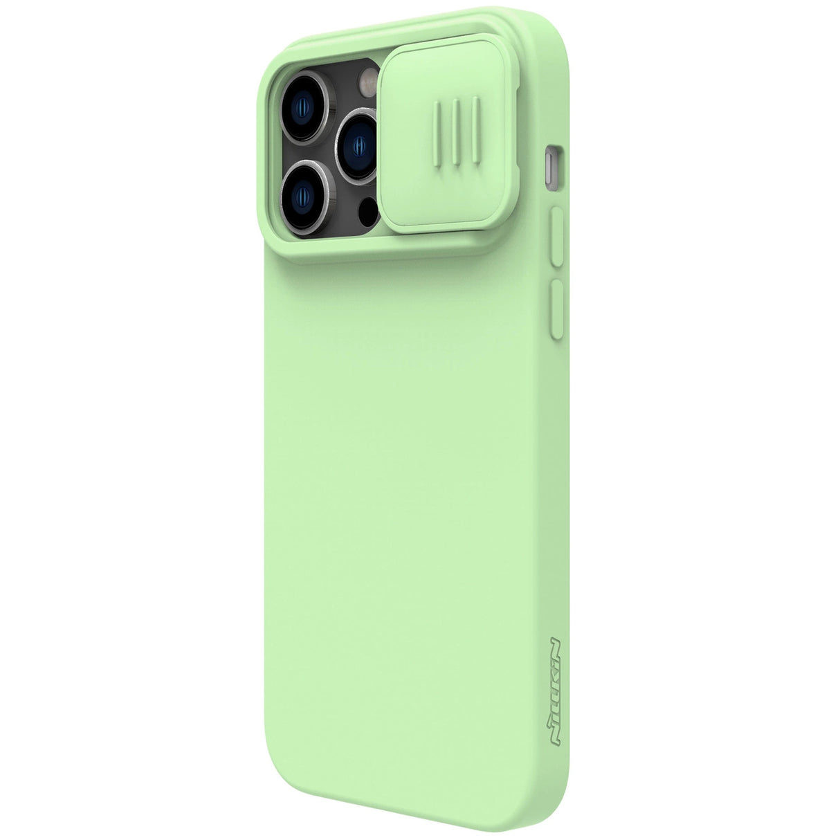 Nillkin CamShield Silky Silicone Case iPhone 14 Pro case med kamera cover grøn