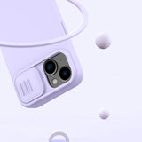 Nillkin CamShield Silky Silicone Case iPhone 14 Plus Case med kamera beskytter Blå