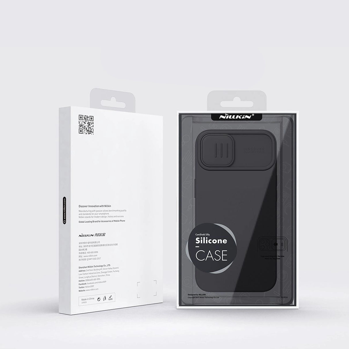 Nillkin CamShield Silky Silicone Case iPhone 14 Plus Case med kamera beskytter Blå
