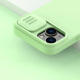 Nillkin CamShield Silky Silicone Case iPhone 14 Plus case med kamera cover grøn