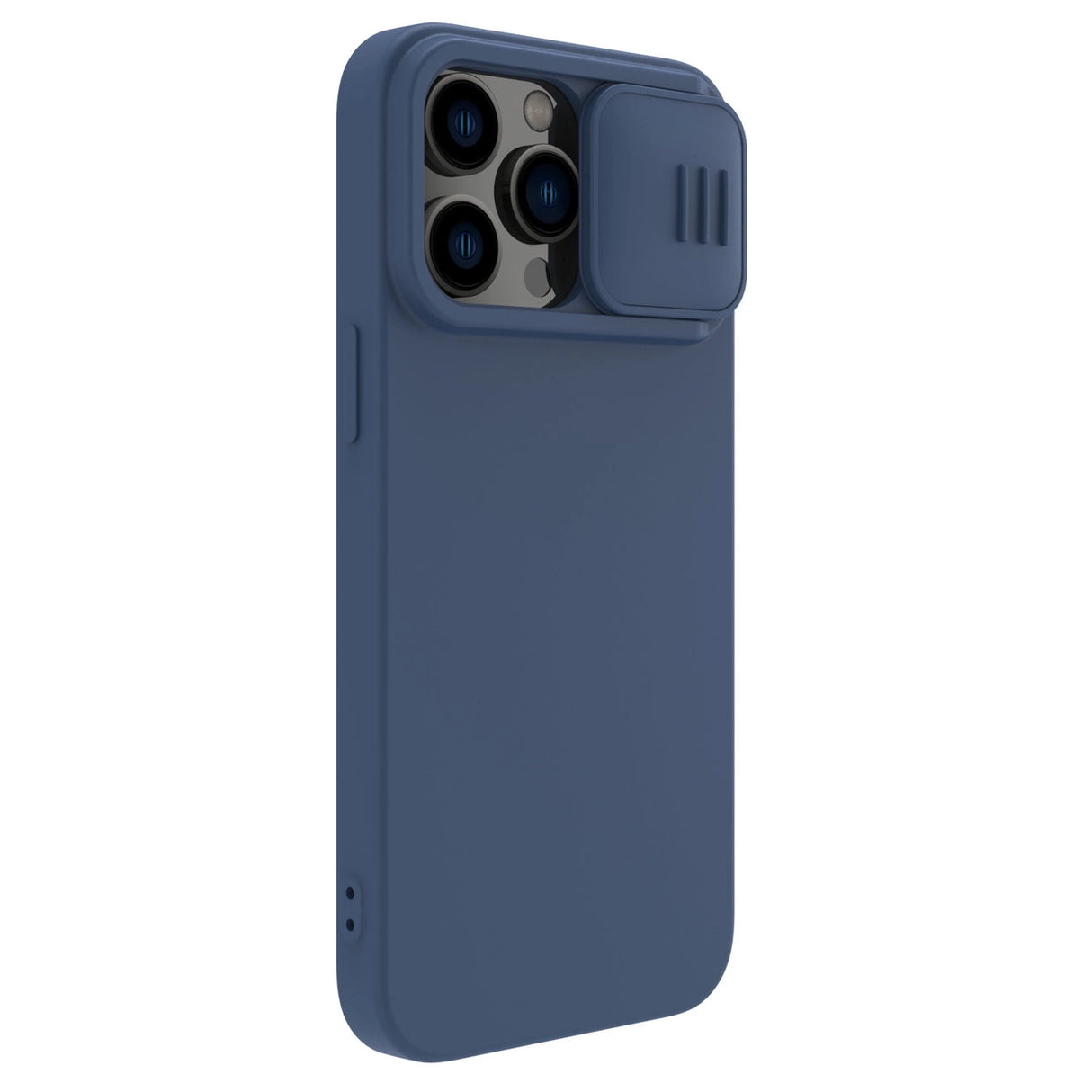 Nillkin CamShield Silky Silicone Case iPhone 14 Pro Max Silicone Cover med Kamera Beskytter Blå