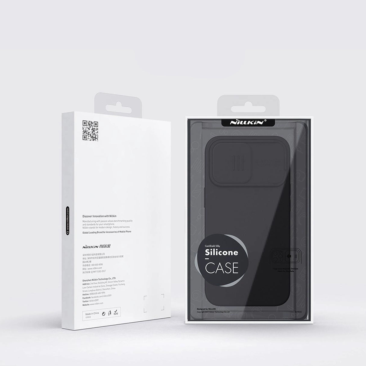 Nillkin CamShield Silky Silicone Case iPhone 14 Pro Max-hylster med kameraomslag grønt