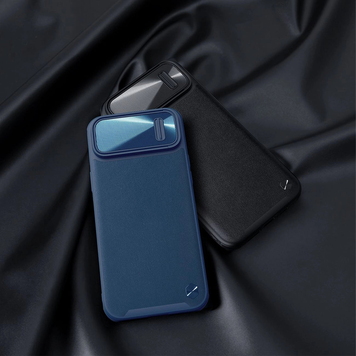 Nillkin CamShield Leather S Case iPhone 14 case cover med kamera cover sort