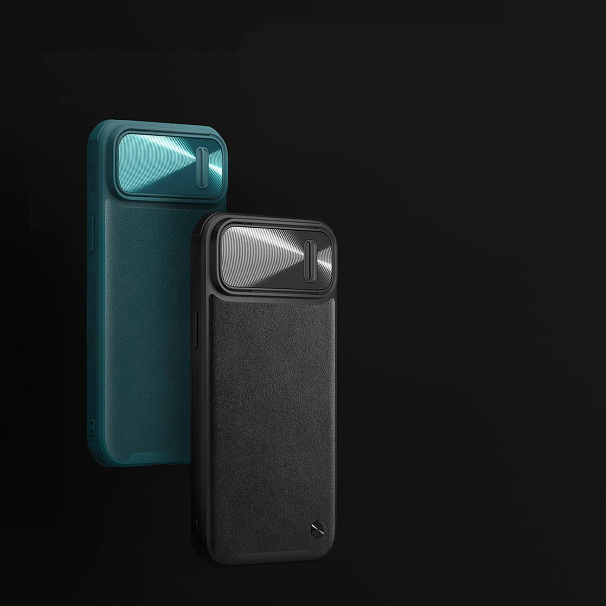 Nillkin CamShield Leather S Case iPhone 14 case cover med kamera cover sort